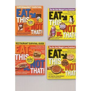 Eat This Not That Book Lot of 4 by David Zinczenko Weight Loss Diet Survival Gui